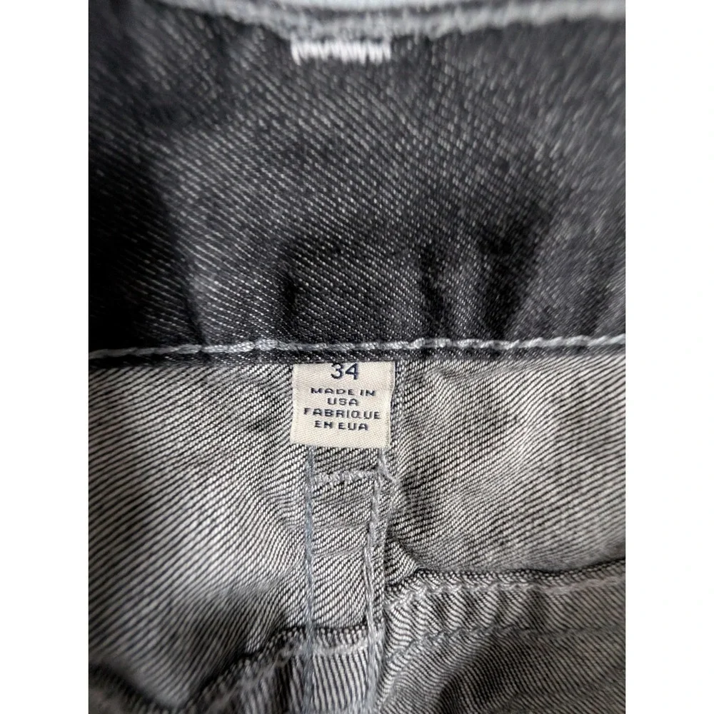 True Religion Boot Cut Jeans Mens 34 Black Camo Horseshoe Logo Made in USA
